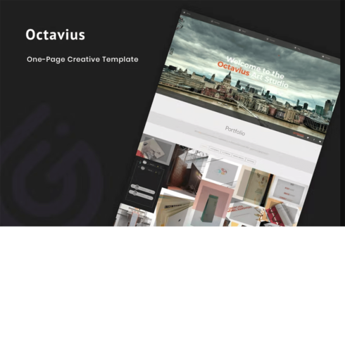 Free Responsive One Page Website Template cover image.