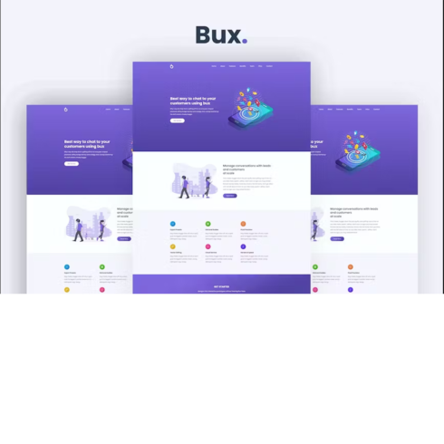 Free App Landing Page Website Template cover image.