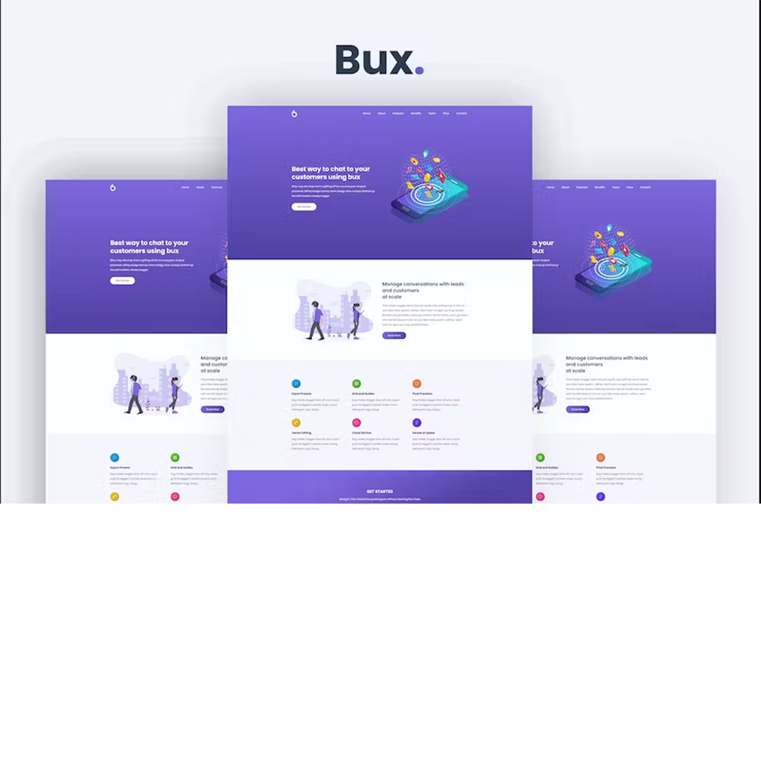 Free App Landing Page Website Template cover image.