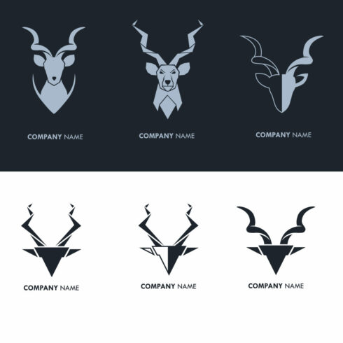 Set of Professional Business logos - Kudu / Deer / Goat / Antelope / Tragelaphus cover image.