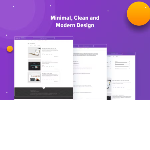 Free Minimal Portfolio Website Template cover image.