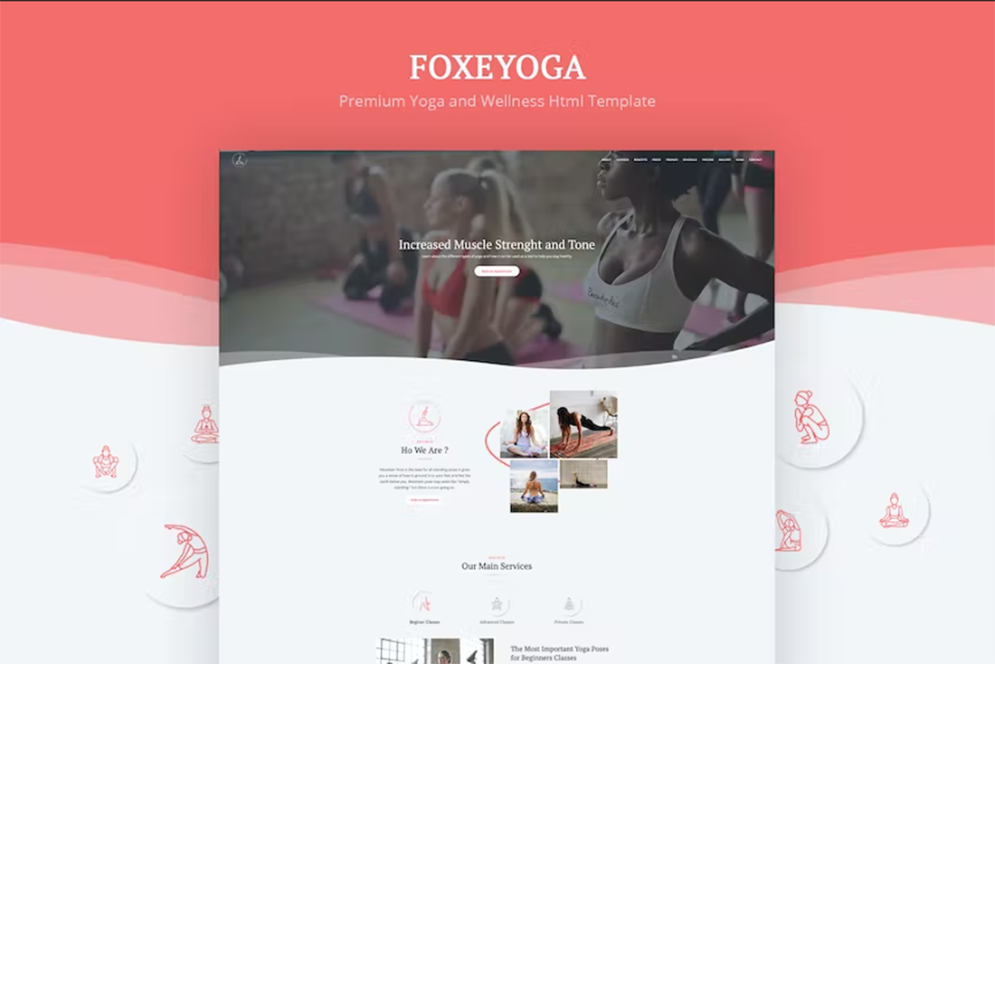 Free Foxeyoga Premium Yoga and Wellness Html Template cover image.