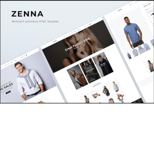 Free Minimal Ecommerce HTML Template cover image.
