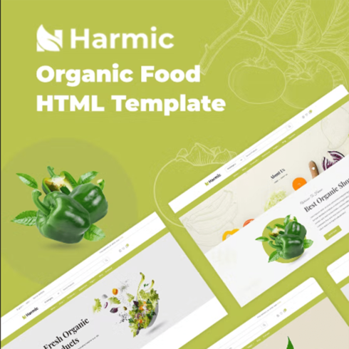 Free Organic Food HTML Template cover image.