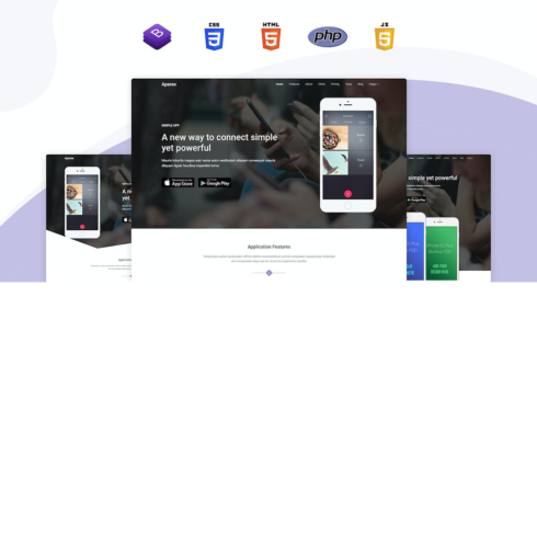 Free Aparax Responsive Landing Page Template cover image.