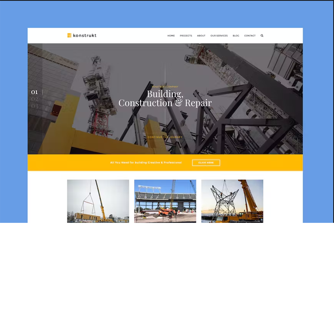 Free Konstrukt HTML5 Construction & Building Template cover image.