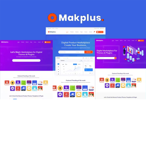 Free Makplus Marketplace HTML5 Template cover image.