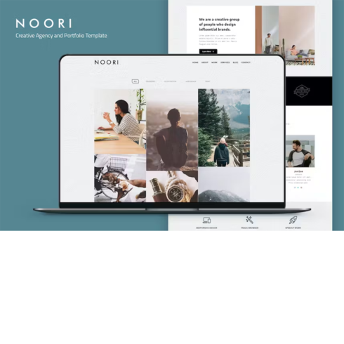 Free Creative Agency Portfolio Website Template cover image.