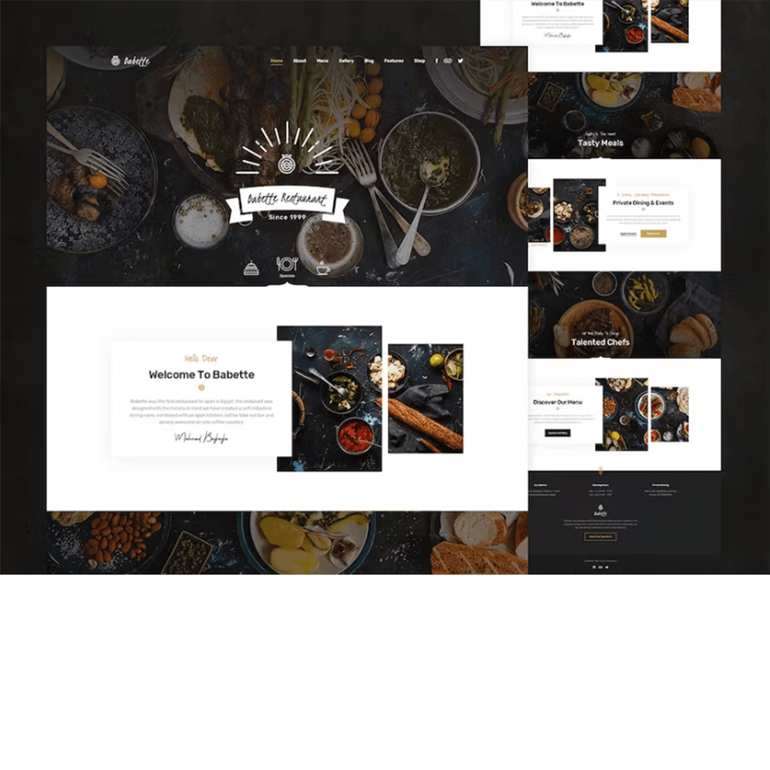 Free Food & Restaurants Landing Page Template cover image.