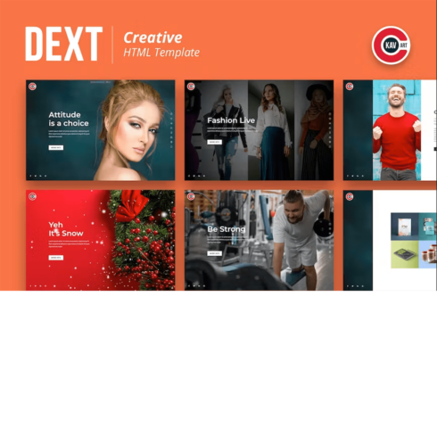 Free Dext Creative HTML Template cover image.