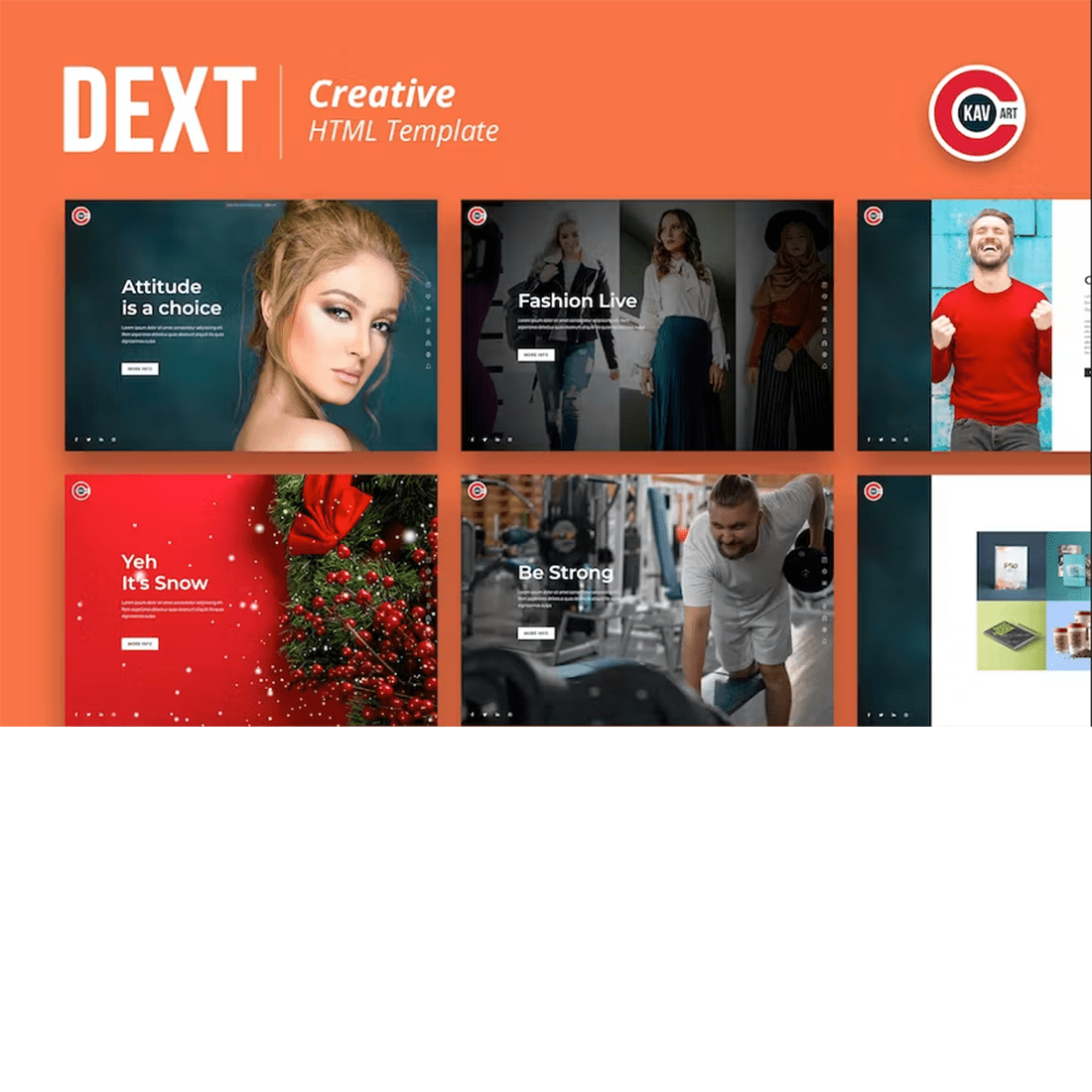 Free Dext Creative HTML Template cover image.