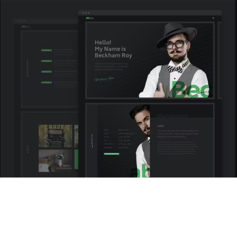 Free Unique Creative Resume Portfolio Template cover image.