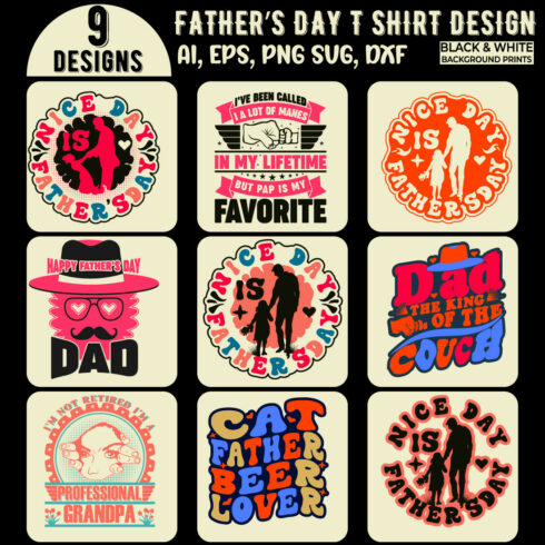 Father's day typography quote t shirt design-4 cover image.