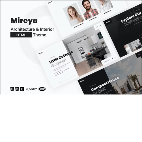 Free Architecture & Interior Website Template cover image.