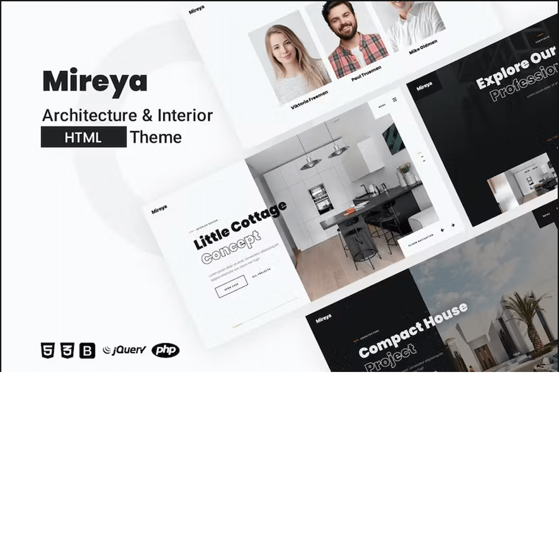 Free Architecture & Interior Website Template cover image.