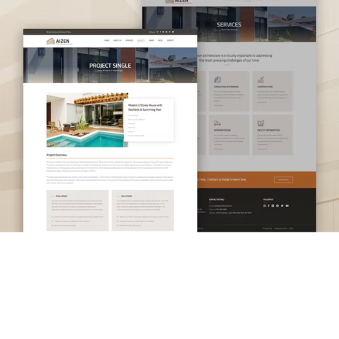 Free Architecture & Interior HTML Template cover image.