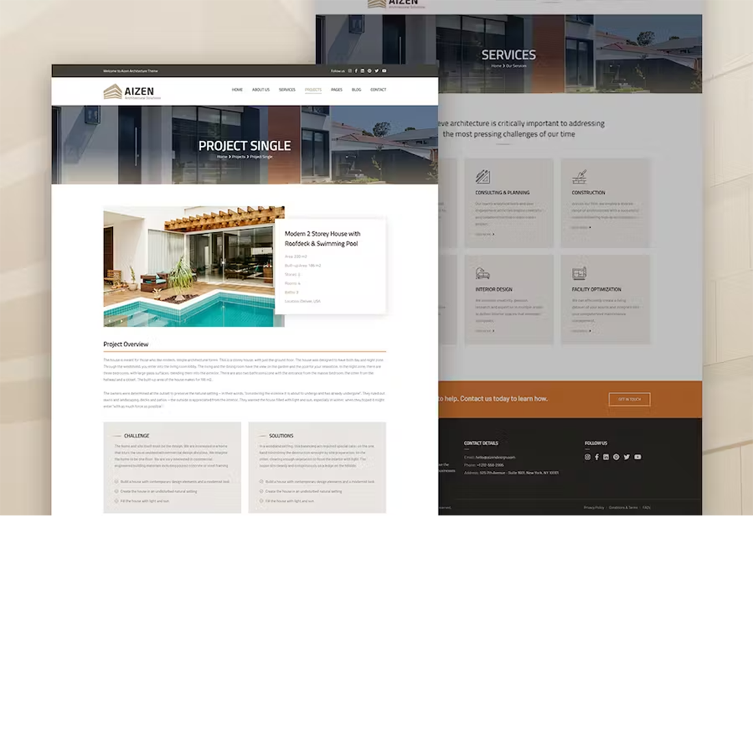 Free Architecture & Interior HTML Template cover image.