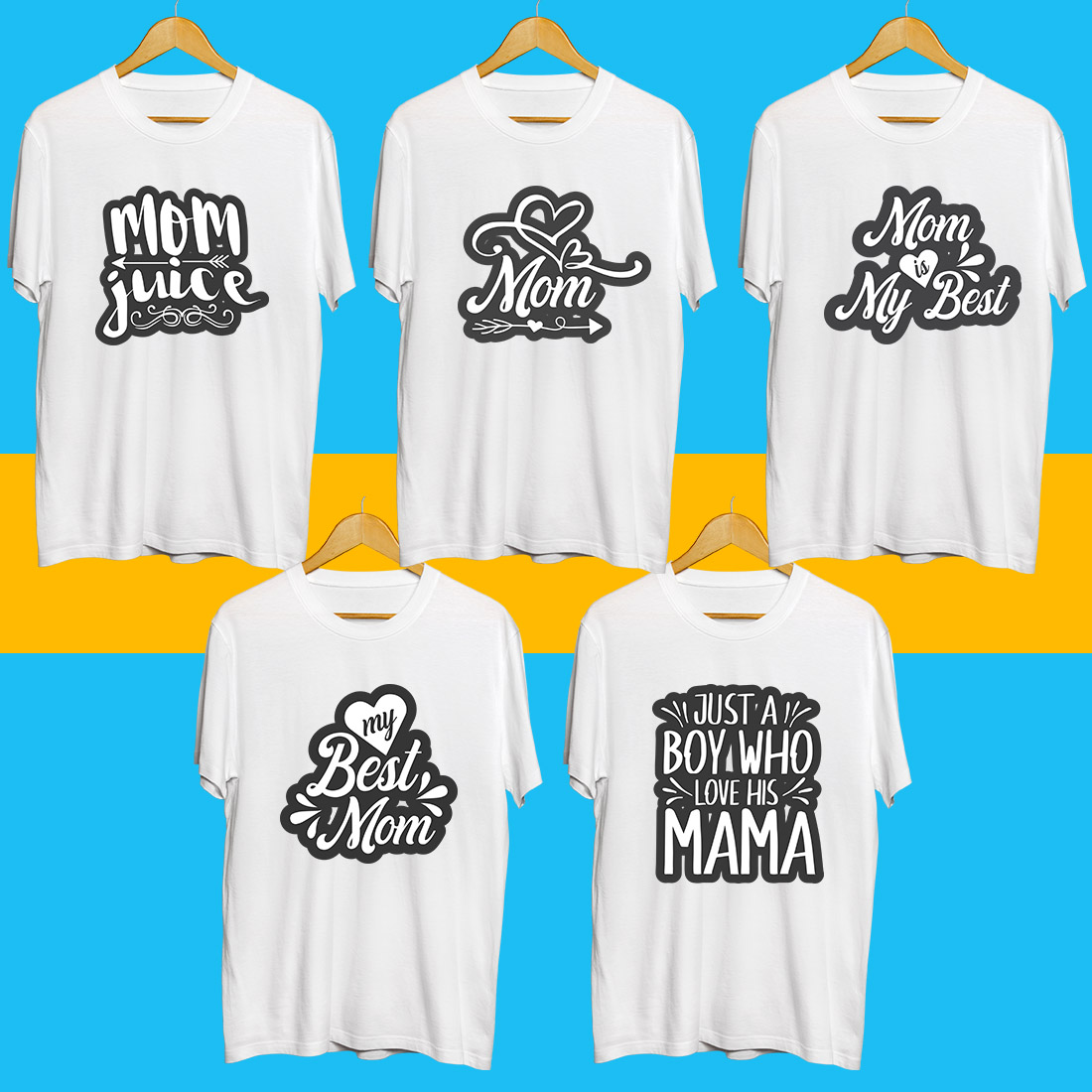 Mom SVG Bundle preview image.