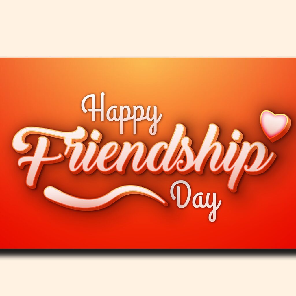 Happy Friendship Day Editable 3D Text Effect Vector - MasterBundles