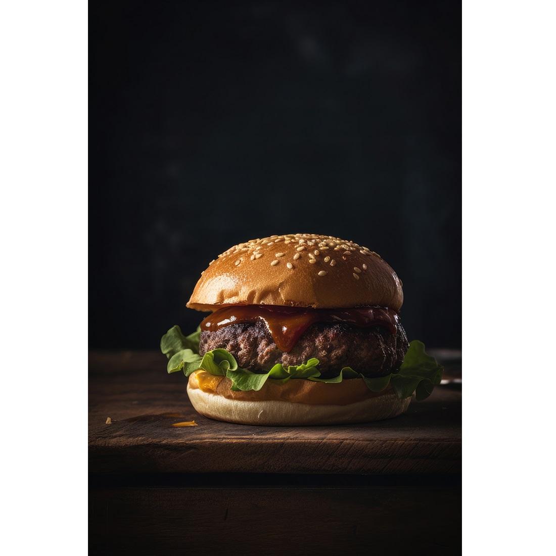 Side View Of A Burger On A White Background With Beef And Cream Cheese Realistic Closeup Photography preview image.