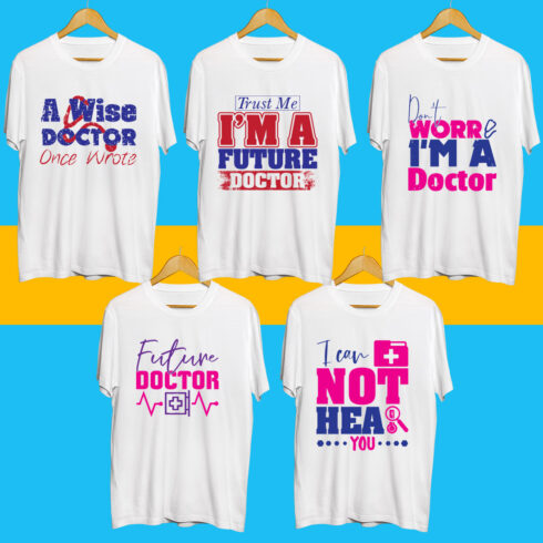 Doctor SVG T Shirt Designs Bundle cover image.