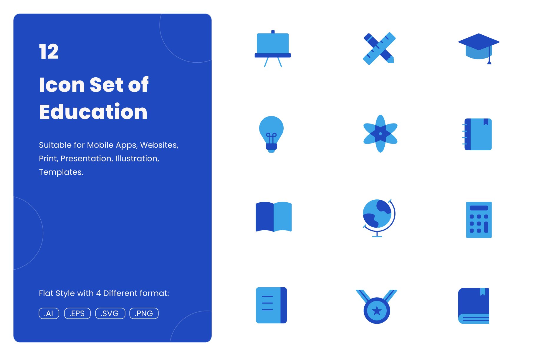 12 Icon Set Education cover image.