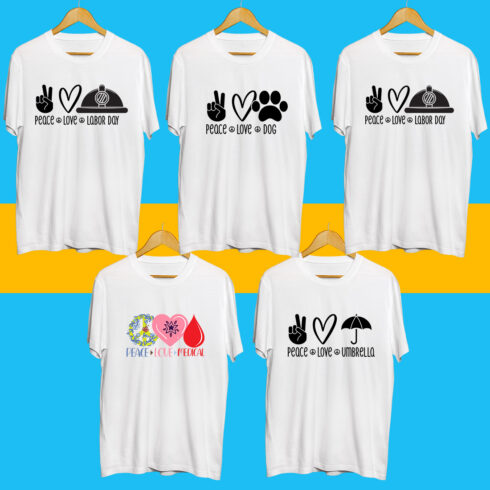 Peace love SVG Bundle cover image.