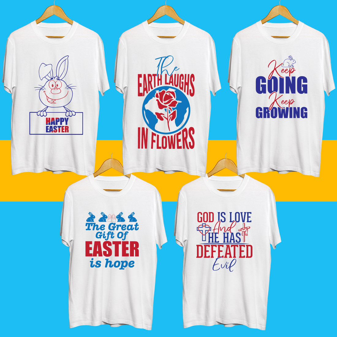 Easter Day T Shirt Bundle cover image.