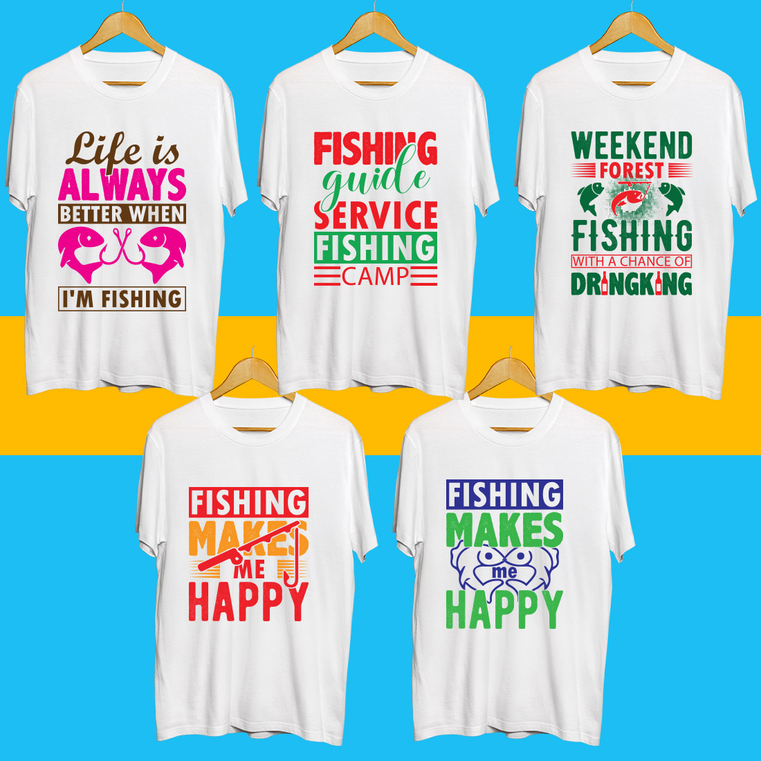 fishing t shirt design bundle - Fishing t shirt designs - MasterBundles