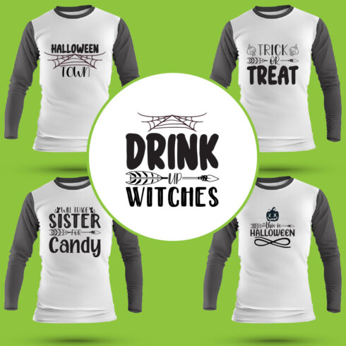 Halloween T Shirt Designs Bundle cover image.