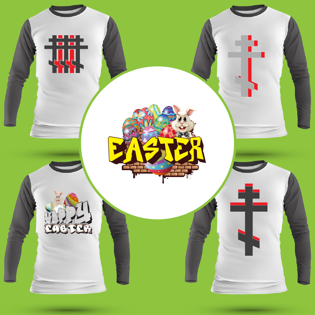 Easter T Shirt Designs Bundle preview image.