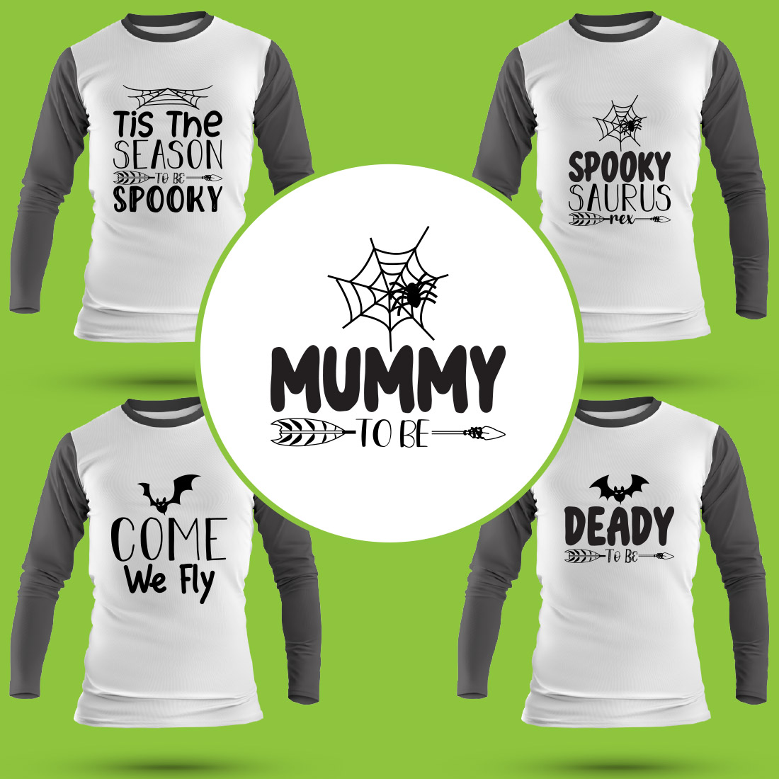 Halloween T Shirt Designs Bundle preview image.