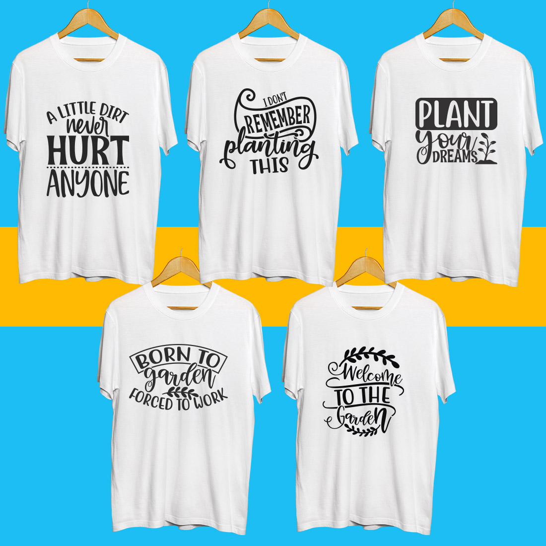 Gardening SVG T Shirt Designs Bundle cover image.