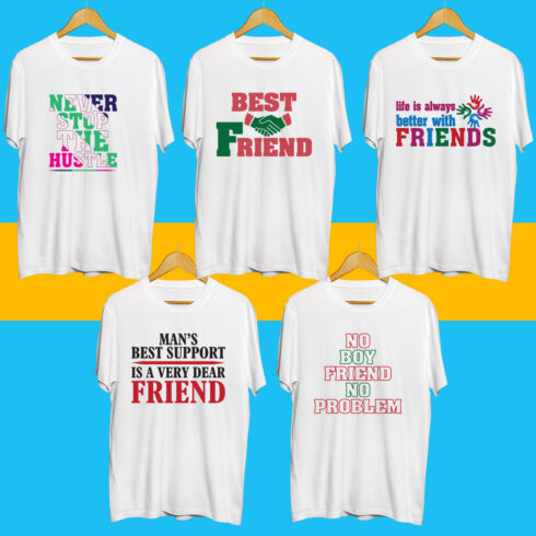 Friendship Day T Shirt Bundle cover image.