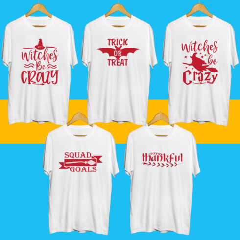 Halloween SVG T Shirt Designs Bundle cover image.