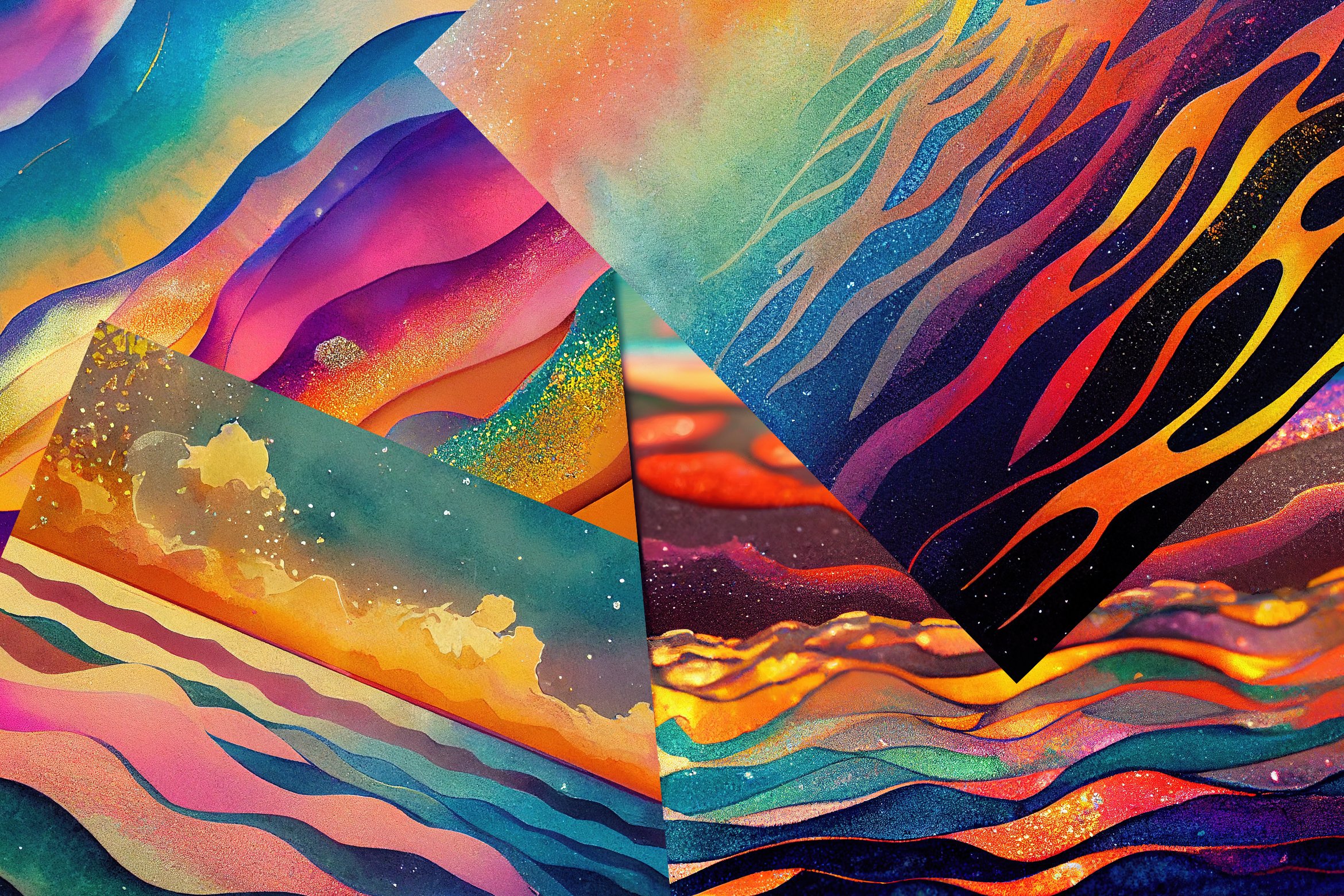 Sunset Gradient Abstract Backgrounds preview image.