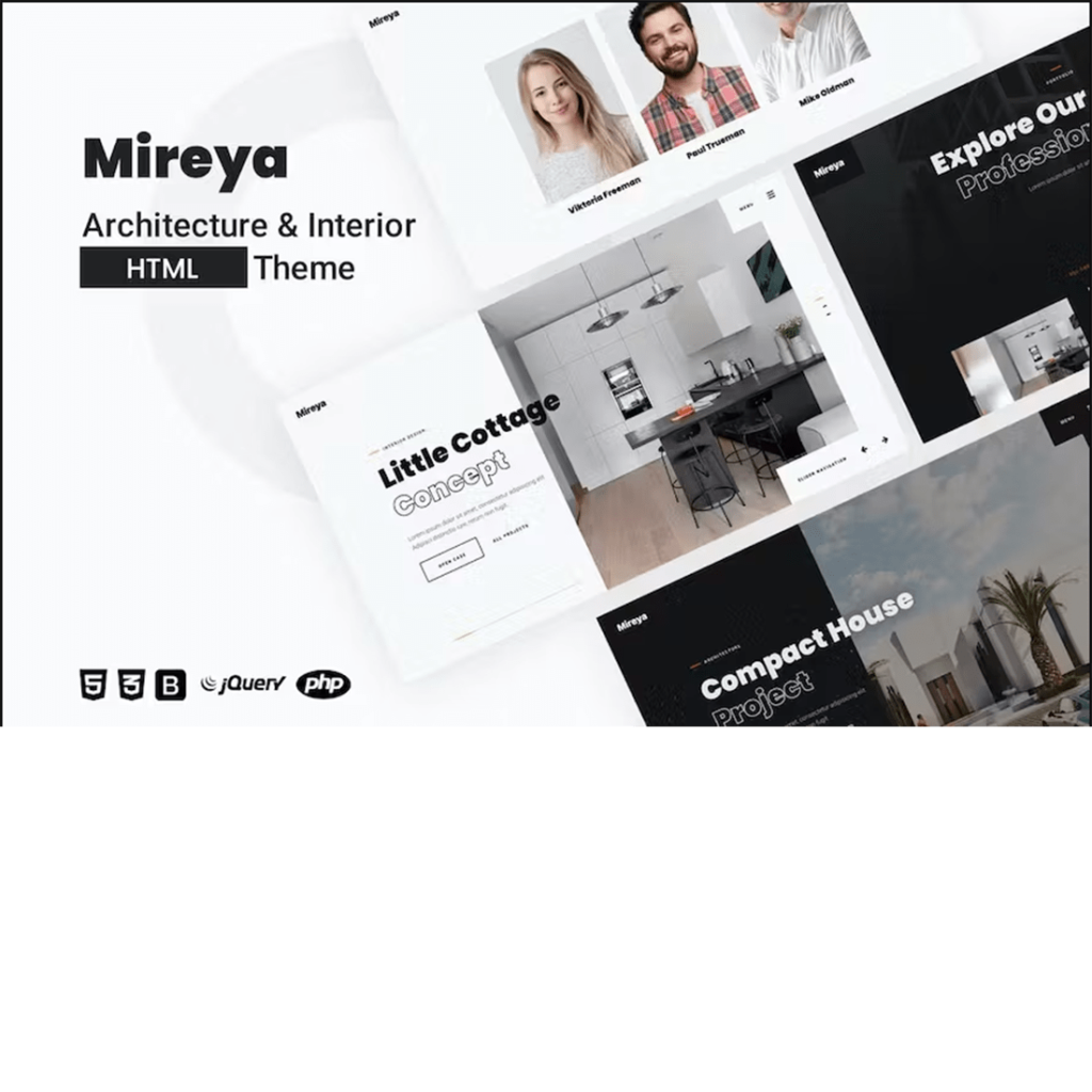 Free Architecture & Interior Website Template - MasterBundles
