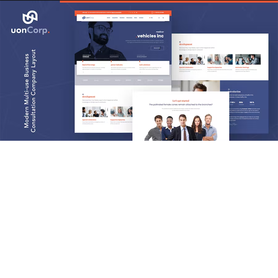 Free Business Solutions Consulting HTML Template preview image.