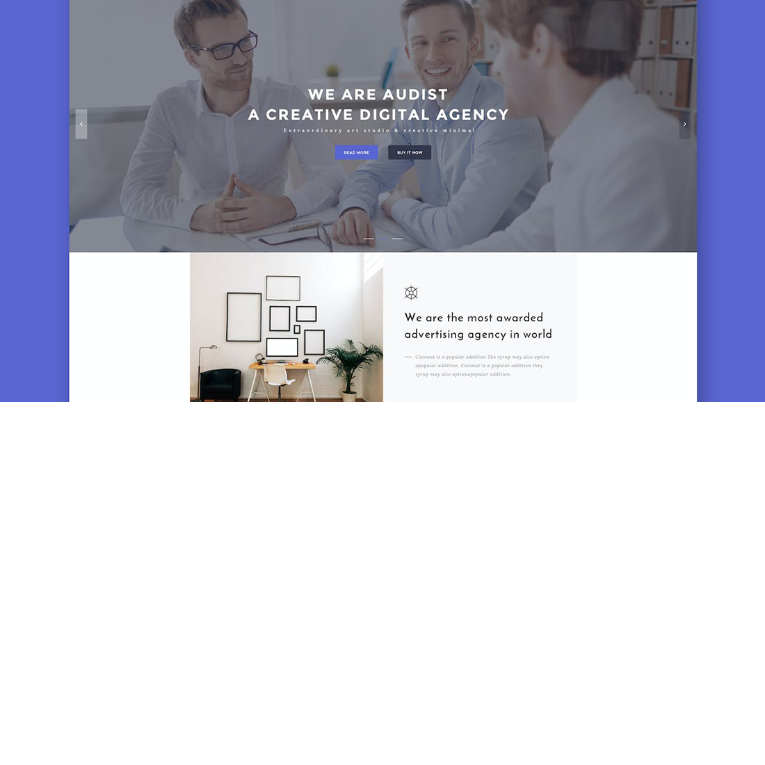 Free Audist Modern Portfolio HTML5 Template preview image.