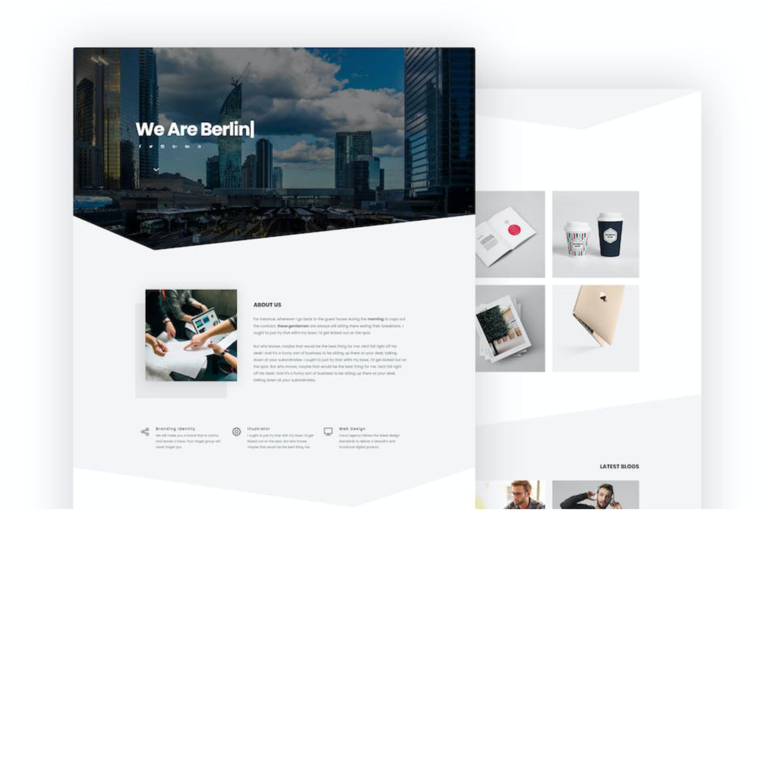 Free Personal Portfolio Website Template preview image.