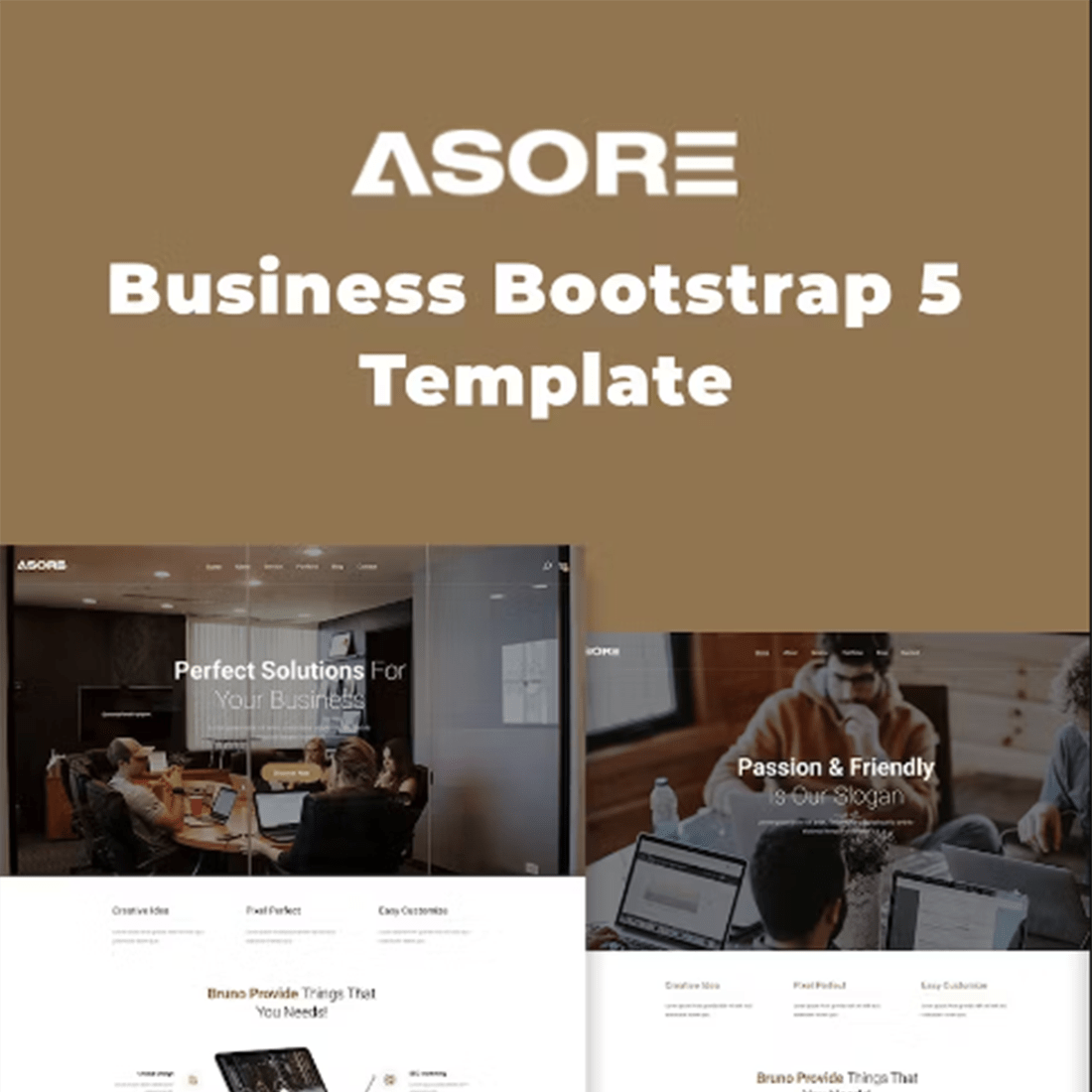 Free Asore Business Bootstrap 5 Website Template preview image.