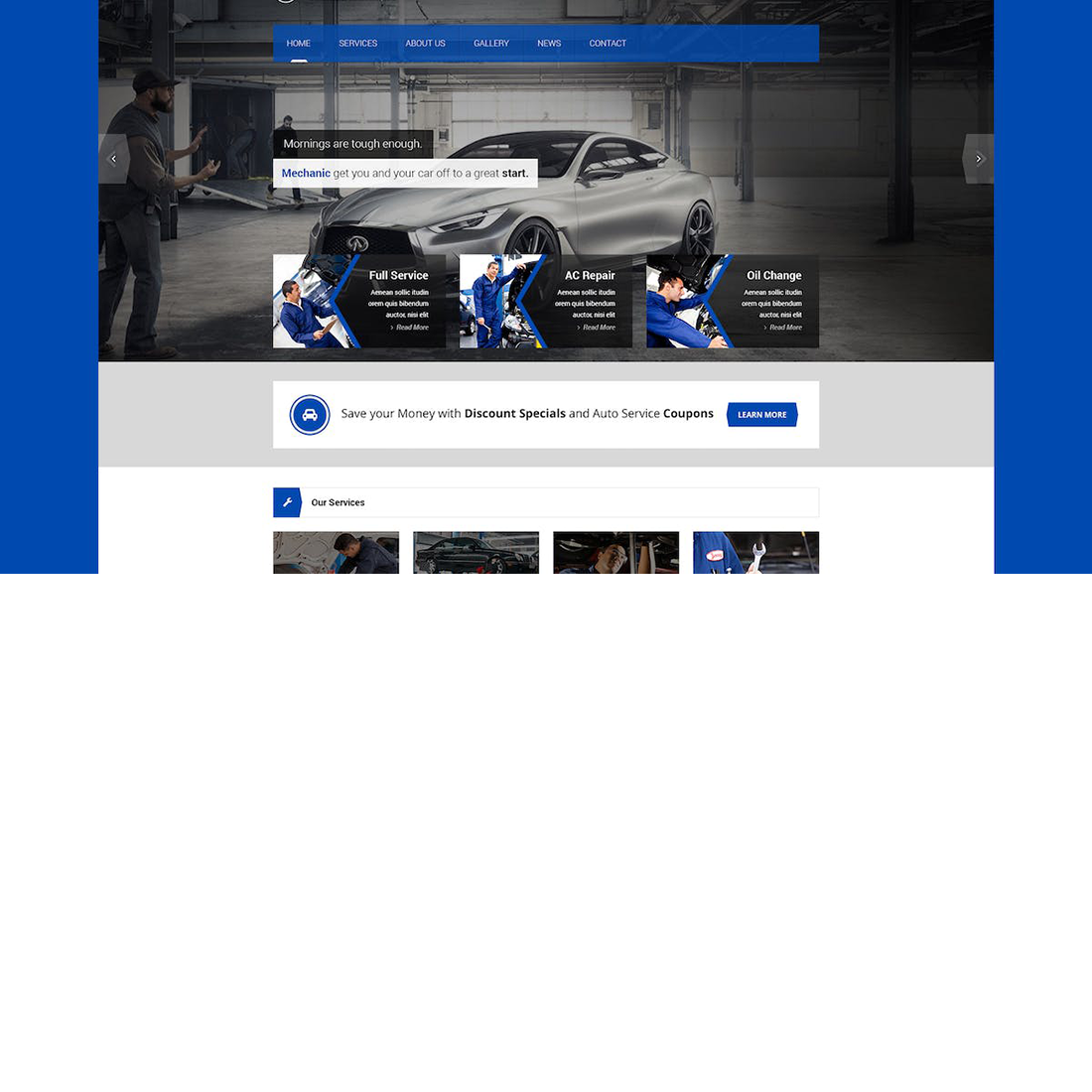 Free Mechanic Creative Auto Service Template preview image.