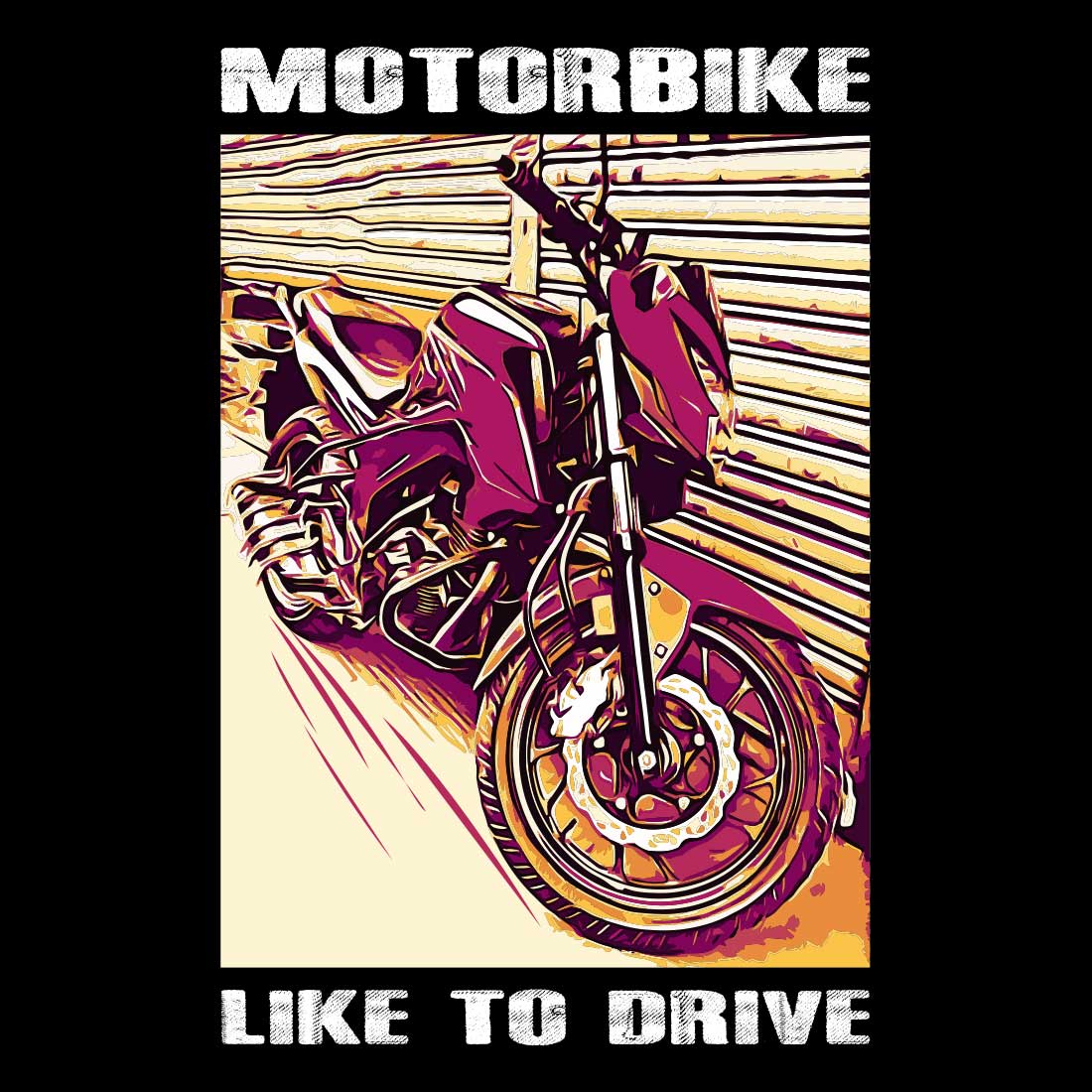 Motorbike / Motorcycle T-shirt Design preview image.