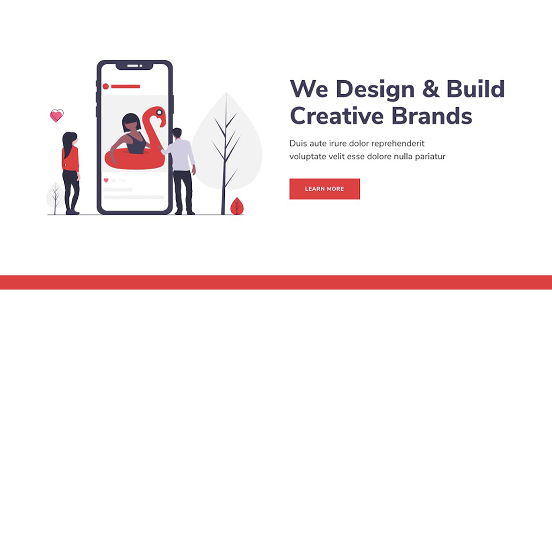 Free Digital Agency Website Template preview image.