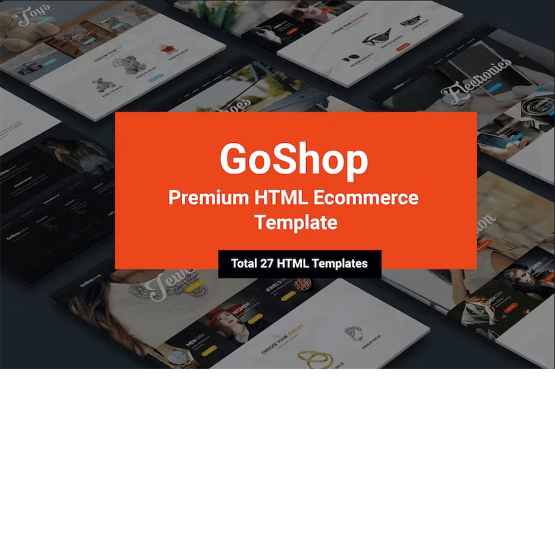 Free Goshop Ecommerce Website Template preview image.