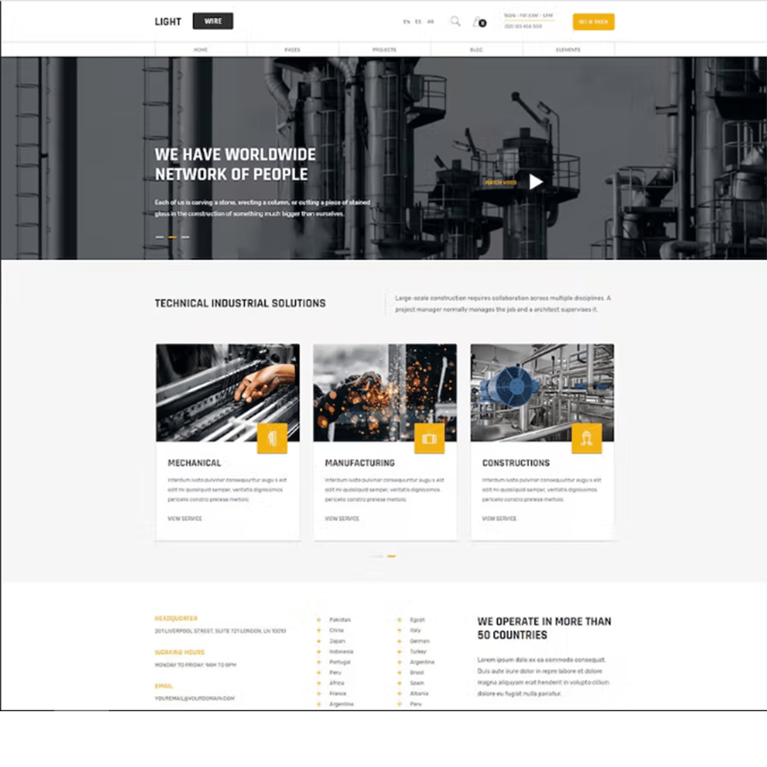 Free Construction And Industry Template preview image.