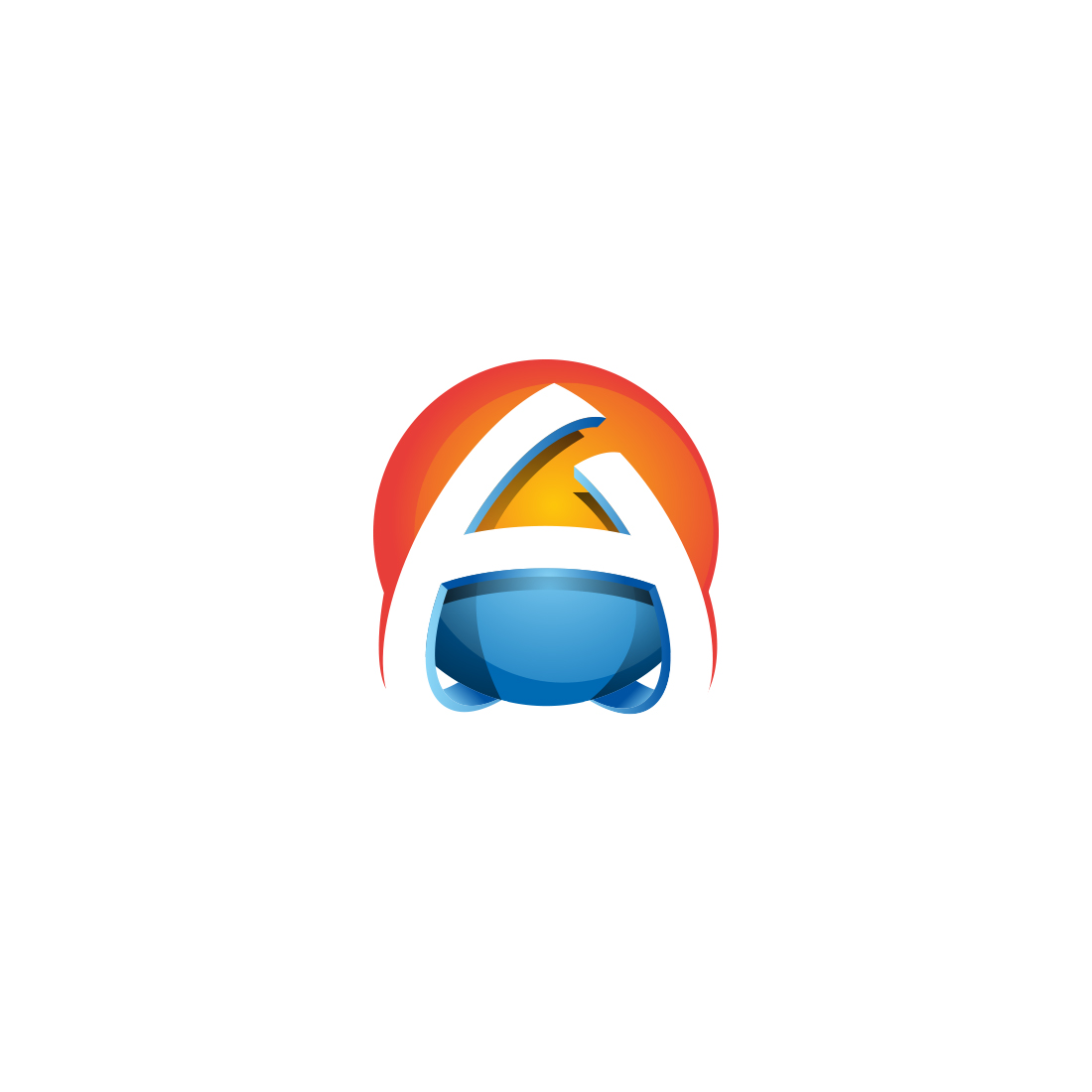 A Letter 3D Logo Design preview image.