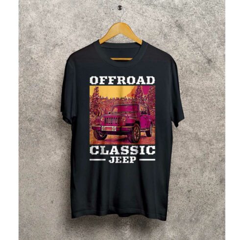 Off Road Classic, Adventure Speedy Car T-shirt Design cover image.