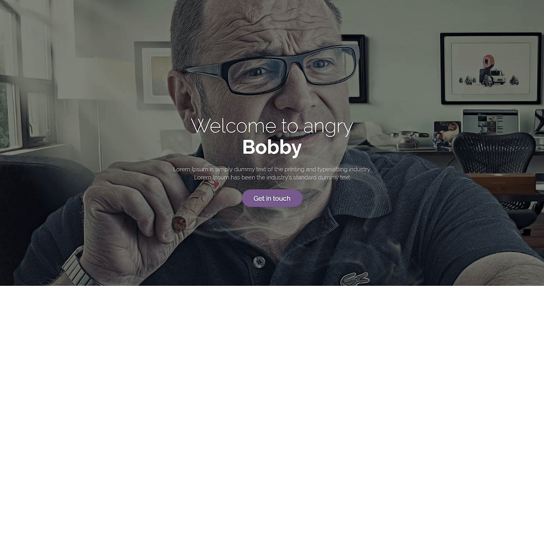 Free Bobby Creative Service Landing Page Template preview image.
