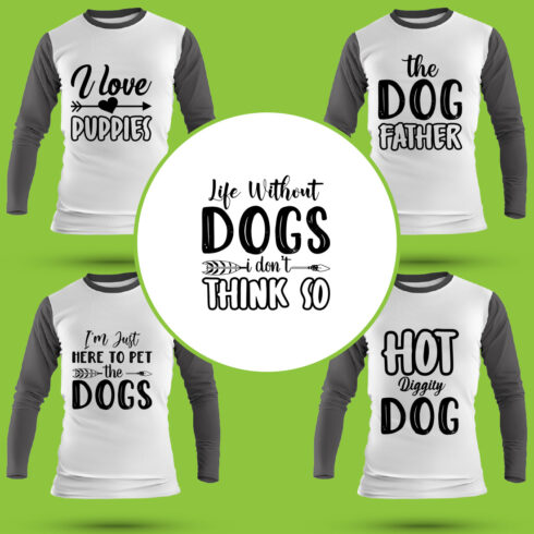 Dog T Shirt Designs Bundle cover image.